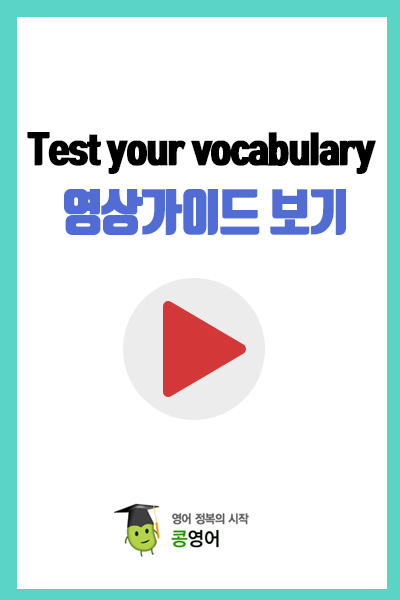 정규과정.test your vocabulary 영상 가이드